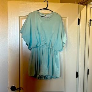 Grey Lab Mint green romper